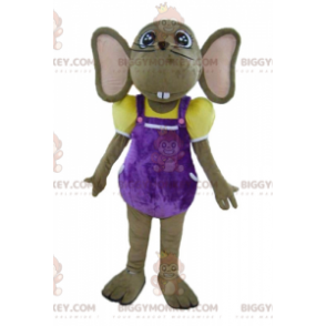 Costume de mascotte BIGGYMONKEY™ de souris marron et rose en