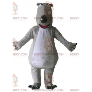 Costume da mascotte gigante e impressionante orso grigio e