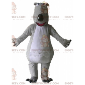 Costume de mascotte BIGGYMONKEY™ d'ours gris et blanc géant et
