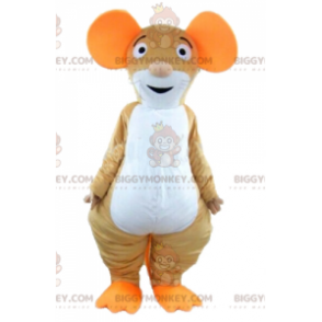 Fantasia de mascote BIGGYMONKEY™ de rato marrom laranja e
