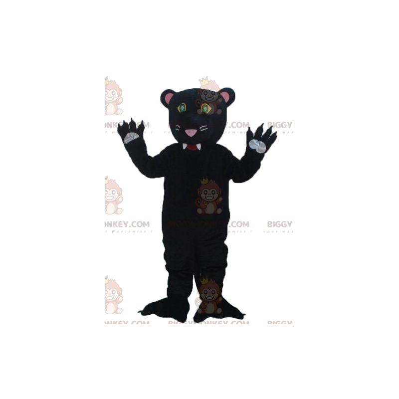Costume da mascotte BIGGYMONKEY™ pantera nera molto carino e