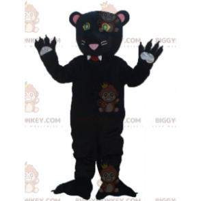 Costume da mascotte BIGGYMONKEY™ pantera nera molto carino e