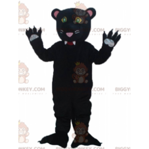 Fato de mascote BIGGYMONKEY™ de pantera negra muito bonito e