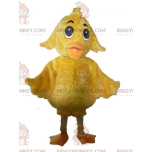 Costume de mascotte BIGGYMONKEY™ de poussin jaune géant doux et