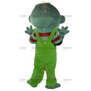 Traje de mascote BIGGYMONKEY™ Coala cinza com macacão verde –