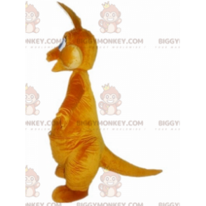 Costume de mascotte BIGGYMONKEY™ de kangourou orange et blanc