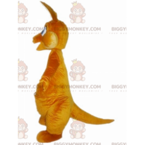 Orange og hvid kænguru blå øjne BIGGYMONKEY™ maskot kostume -