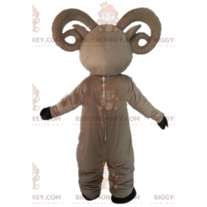Costume de mascotte BIGGYMONKEY™ de bouc de bélier gris et