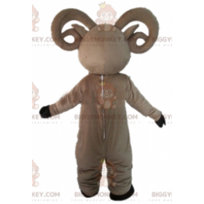 BIGGYMONKEY™ Costume mascotte capra montone grigio e bianco