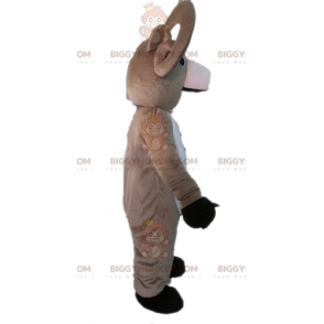 Traje de mascote de cabra gigante cinza e branco BIGGYMONKEY™ –