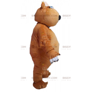 Costume de mascotte BIGGYMONKEY™ d'ours marron dodu et mignon -