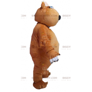 Costume de mascotte BIGGYMONKEY™ d'ours marron dodu et mignon -