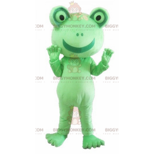 Jättiläinen hauska vihreä sammakko BIGGYMONKEY™ maskottiasu -