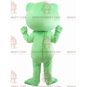 Costume de mascotte BIGGYMONKEY™ de grenouille verte géante et