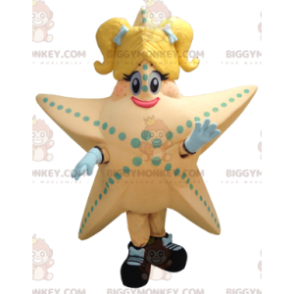 Salmon and Yellow Giant Starfish BIGGYMONKEY™ Mascot Costume –