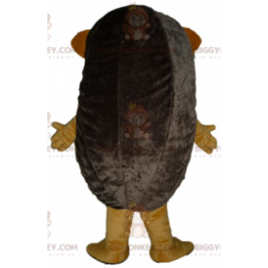 Divertido disfraz gigante de mascota erizo beige y marrón