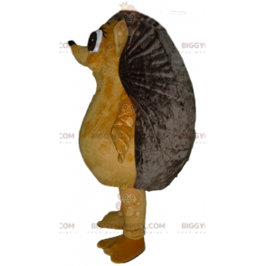 Divertido disfraz gigante de mascota erizo beige y marrón