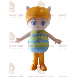 BIGGYMONKEY™ Maskottchen-Kostüm für Mädchen, rosa und orange -