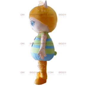 Pink and Orange Girl Cat BIGGYMONKEY™ Mascot Costume -