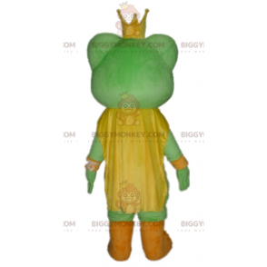 Costume de mascotte BIGGYMONKEY™ de grenouille verte blanche et