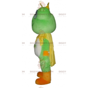 Costume de mascotte BIGGYMONKEY™ de grenouille verte blanche et