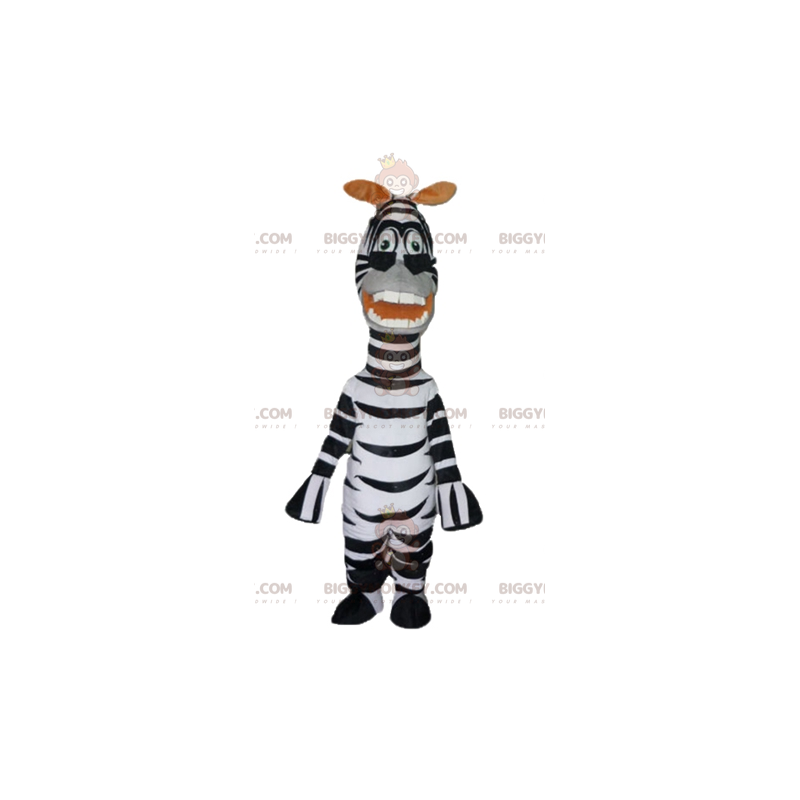 BIGGYMONKEY™ mascot costume of the famous zebra Marty from the