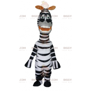 Kostým maskota BIGGYMONKEY™ slavné zebry Marty z animovaného