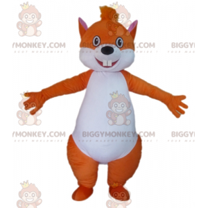 Costume da mascotte BIGGYMONKEY™ da scoiattolo grasso arancione