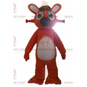 Costume da mascotte BIGGYMONKEY™ coniglio arancione e bianco