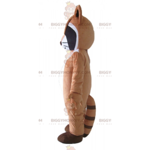 Costume de mascotte BIGGYMONKEY™ de raton laveur tricolore