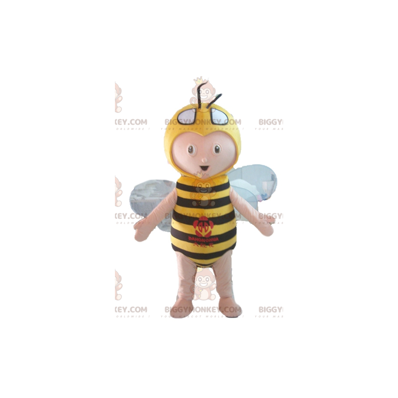 Boy BIGGYMONKEY™ Mascot Costume Yellow and Black Bee Costume -