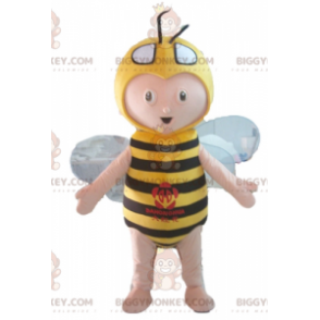 Boy BIGGYMONKEY™ Mascot Costume Yellow and Black Bee Costume -