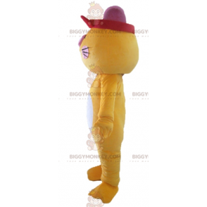 Traje de mascote de gato amarelo BIGGYMONKEY™ engraçado