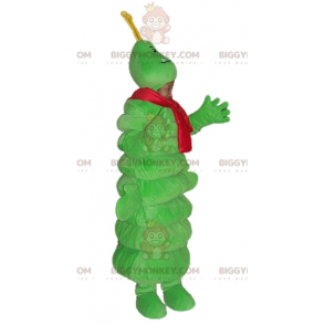 BIGGYMONKEY™ Costume da mascotte Bruco gigante verde con