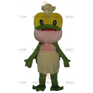 BIGGYMONKEY™ Frosch-Maskottchen-Kostüm in Grün, Gelb und Pink