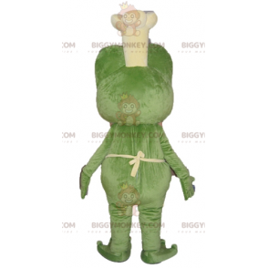 Costume de mascotte BIGGYMONKEY™ de grenouille verte jaune et