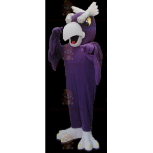 Costume de mascotte BIGGYMONKEY™ d'oiseau de vautour violet et