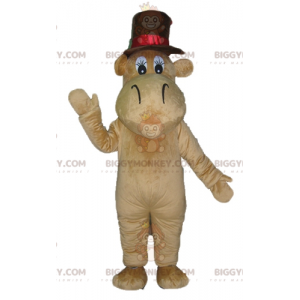Brązowy wielbłąd kostium maskotka hipopotam BIGGYMONKEY™ z