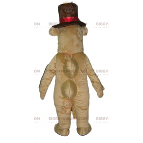 Braunes Kamel-Flusspferd BIGGYMONKEY™ Maskottchen-Kostüm mit