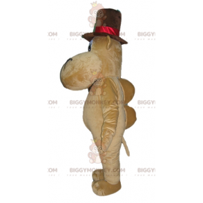 Brown Camel Hippo BIGGYMONKEY™ Mascot Costume With Big Hat –