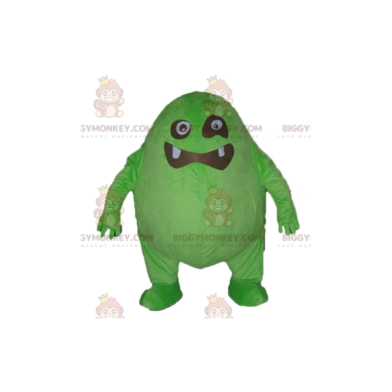 Divertido y original disfraz de mascota monstruo grande verde y