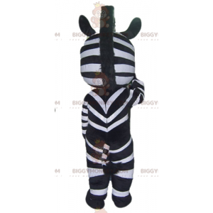 Costume de mascotte BIGGYMONKEY™ de zèbre noir et blanc aux