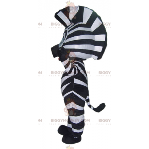 Blue Eyes zwart-wit zebra BIGGYMONKEY™ mascottekostuum -
