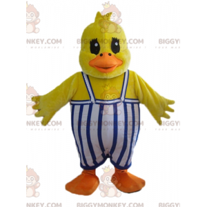 Traje de mascote de pato amarelo BIGGYMONKEY™ com macacão –