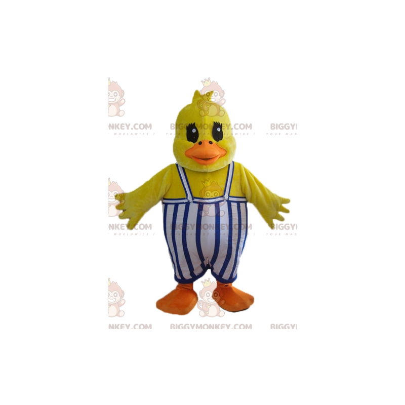 BIGGYMONKEY™ Gelbes Enten-Küken-Maskottchen-Kostüm mit Overall