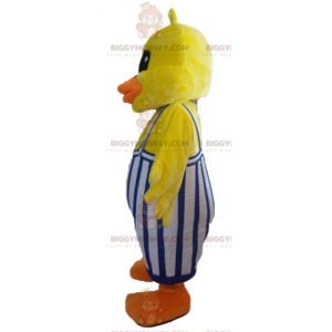 BIGGYMONKEY™ gele eend kuiken mascotte kostuum met overall -
