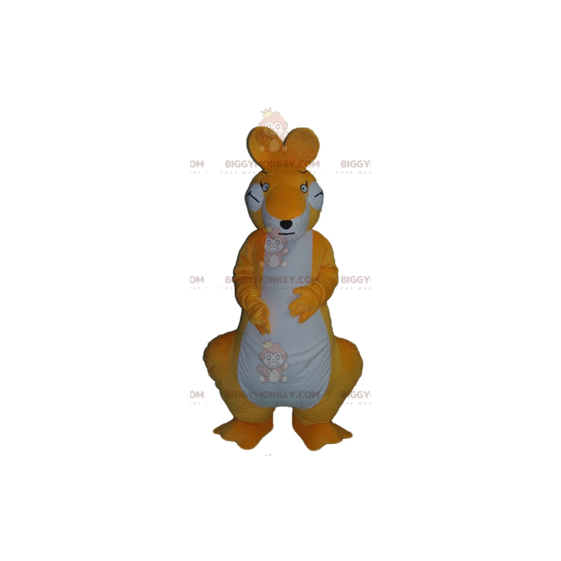 Costume da mascotte BIGGYMONKEY™ da canguro gigante arancione e