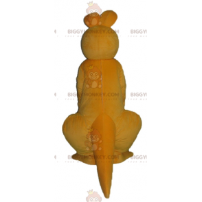 Muy exitoso disfraz de mascota de canguro gigante naranja y