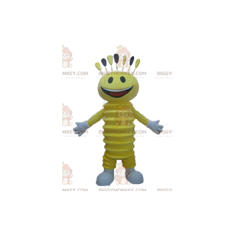 Traje de mascote BIGGYMONKEY™ Homem Amarelo Muito Sorridente –