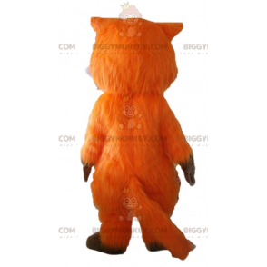 Belle Costume de mascotte BIGGYMONKEY™ de renard orange blanc